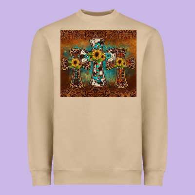 Cross Tumbler Heavyweight Sweatshirt Designed By Jahusdesignshop