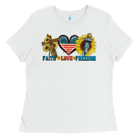 White Fatih love freedom Ladies Tee - FaDigitalArtStudio