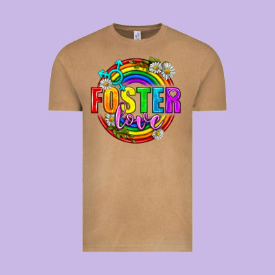 Foster Love Pride Lgbtq Vintage Tee Designed By Bundleandbundleshop