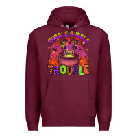 Burgundy hubble bubble trouble Premium Hoodie - Artiststas