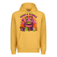 Mustard hubble bubble trouble Premium Hoodie - Artiststas