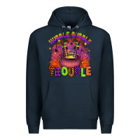 Navy hubble bubble trouble Premium Hoodie - Artiststas