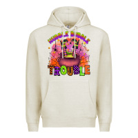 Oatmeal Heather hubble bubble trouble Premium Hoodie - Artiststas