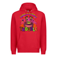 Red hubble bubble trouble Premium Hoodie - Artiststas