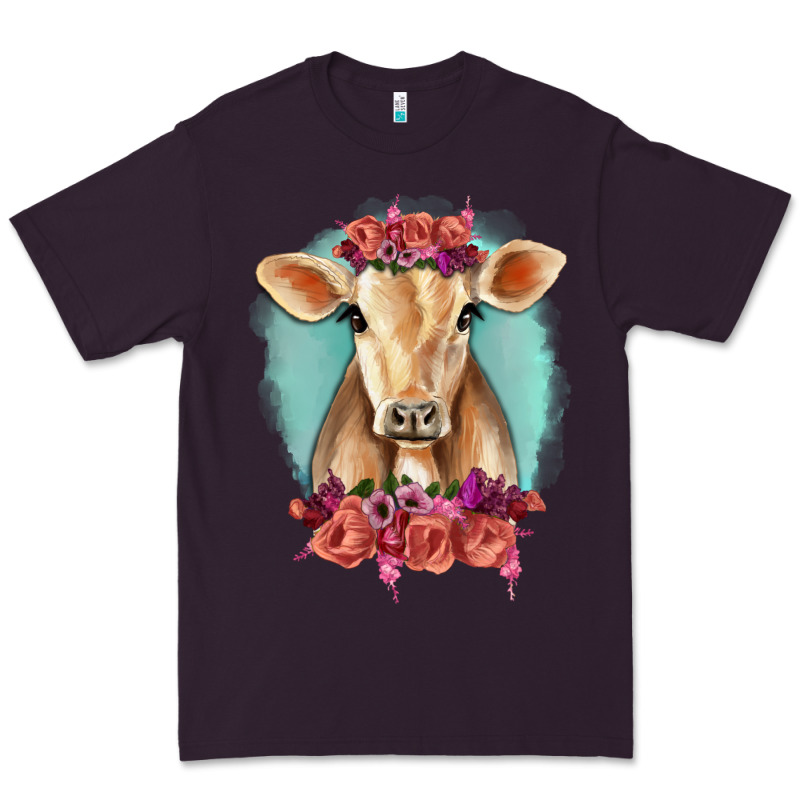Floral Cow Premium Tee by RanaPortraitStore | Teevron