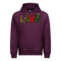 Mauve Wine Christmas Tree Love Urban Hoodie - RanaPortraitStore