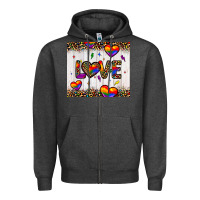 Charcoal Heather love hearts pride tumbler Zipper Hoodie - JahusDesignShop
