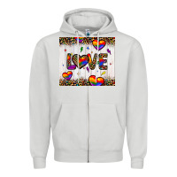Dove Grey love hearts pride tumbler Zipper Hoodie - JahusDesignShop