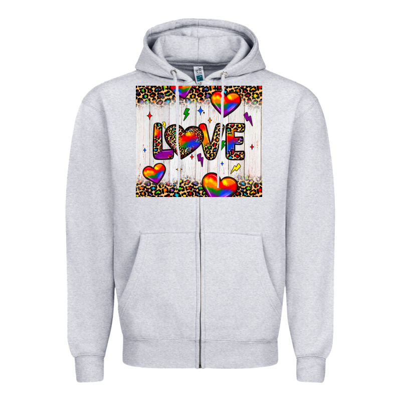 Love Hearts Pride Tumbler Zipper Hoodie by JahusDesignShop | Teevron