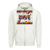 Oatmeal Heather love hearts pride tumbler Zipper Hoodie - JahusDesignShop