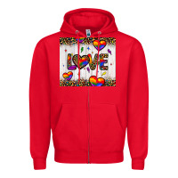 Red love hearts pride tumbler Zipper Hoodie - JahusDesignShop