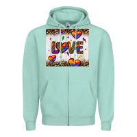 Seafoam love hearts pride tumbler Zipper Hoodie - JahusDesignShop