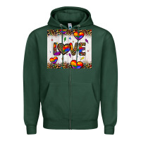 Sports Green love hearts pride tumbler Zipper Hoodie - JahusDesignShop