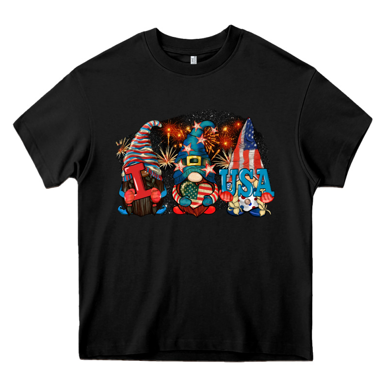 I Love Usa Gnomes 4th Of July Heavy Core Tee by CowGirlArtShop | Teevron