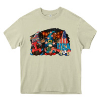 Mossy i love usa gnomes 4th of july Heavy Core Tee - CowGirlArtShop