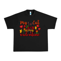 Black my cat is my valentine valentine's day Urban Heavy Tee - FaDigitalArtStudio