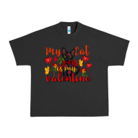 Pigment Black my cat is my valentine valentine's day Urban Heavy Tee - FaDigitalArtStudio