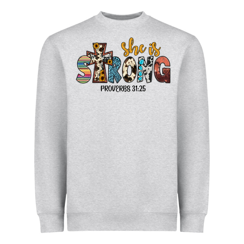 She İs Strong Proverbs 31 25 Heavyweight Sweatshirt by JahusDesignShop | Teevron