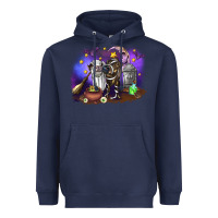 Navy Cow Halloween Heavyweight Hoodie - RanaPortraitStore