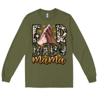 Army Green Fur Baby Mama Long Sleeve Tee - CowhideDigitalArt