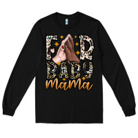 Black Fur Baby Mama Long Sleeve Tee - CowhideDigitalArt