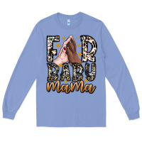 Colony Blue Fur Baby Mama Long Sleeve Tee - CowhideDigitalArt