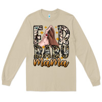 Mushroom Fur Baby Mama Long Sleeve Tee - CowhideDigitalArt