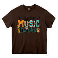 Chocolate Brown music teacher Heavy Core Tee - RanaPortraitStore