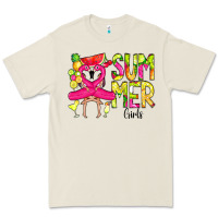 Bone Summer Girls Flamingo Premium Tee - CowCowDesign