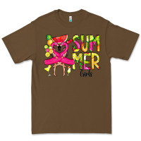 Cacao Summer Girls Flamingo Premium Tee - CowCowDesign