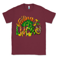 Burgundy Feeling lucky St. Patrick's Day Classic Tee - CowGirlArtShop