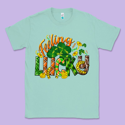 Feeling Lucky St. Patrick's Day Classic Tee Designed By Cowgirlartshop