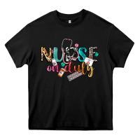 Black nurse on duty Heavy Core Tee - CowGirlArtShop