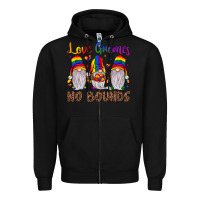 Black love gnomes no bounds Zipper Hoodie - JahusDesignShop