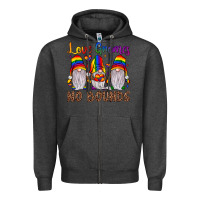 Charcoal Heather love gnomes no bounds Zipper Hoodie - JahusDesignShop