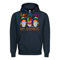 Navy love gnomes no bounds Zipper Hoodie - JahusDesignShop