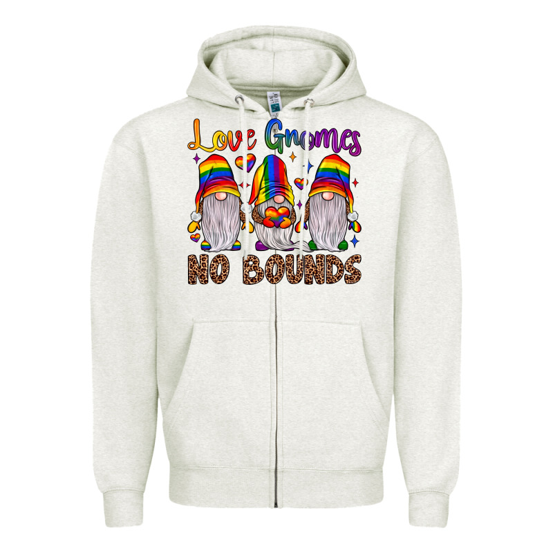 Love Gnomes No Bounds Zipper Hoodie by JahusDesignShop | Teevron