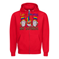 Red love gnomes no bounds Zipper Hoodie - JahusDesignShop