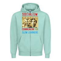 Seafoam socialism Zipper Hoodie - DesigneFamous