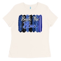 Bone Back the blue brushstrokes Ladies Tee - FaDigitalArtStudio