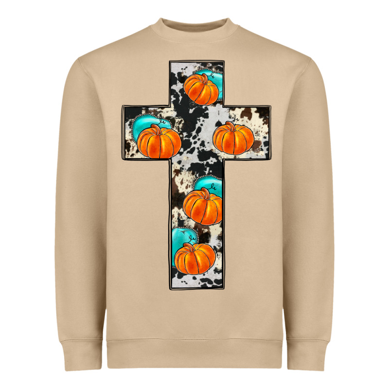 Pumpkin Cross Heavyweight Sweatshirt by JahusDesignShop | Teevron