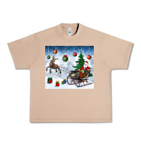 Burro christmas santa deer and presents Urban Heavy Tee - BundleAndBundleShop