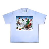 Grape Ice christmas santa deer and presents Urban Heavy Tee - BundleAndBundleShop