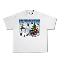 Lunar Rock christmas santa deer and presents Urban Heavy Tee - BundleAndBundleShop