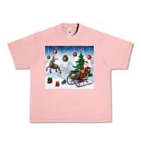 Salmon christmas santa deer and presents Urban Heavy Tee - BundleAndBundleShop