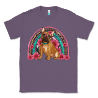Lavender french bulldog floral rainbow Classic Tee - Artiststas