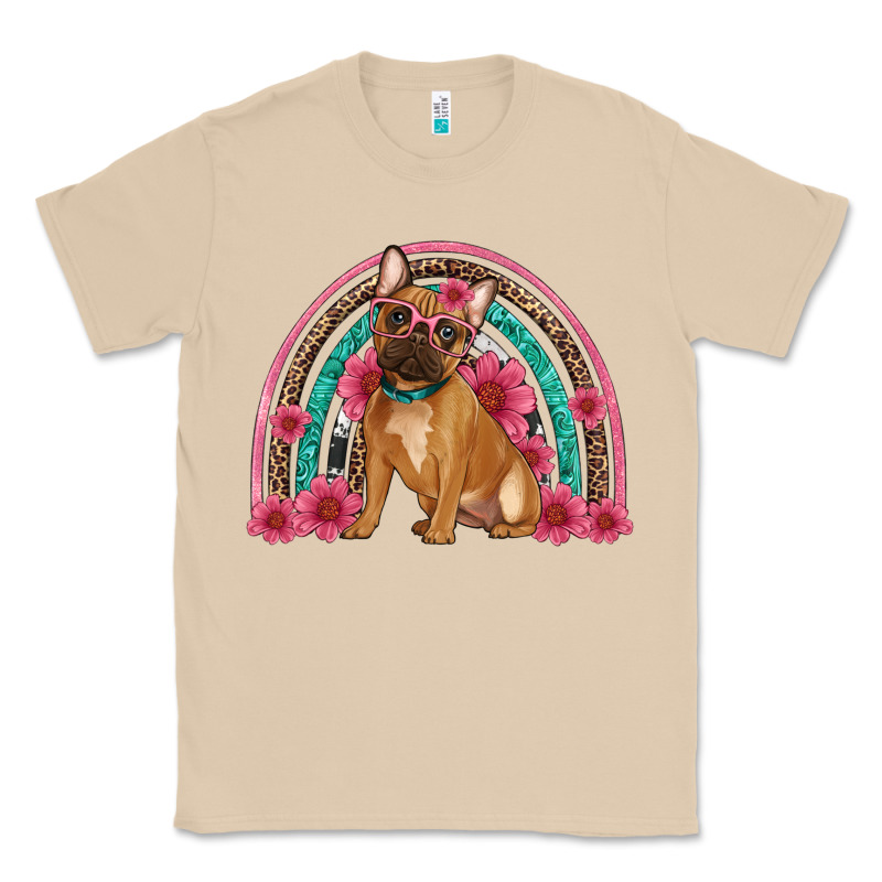 French Bulldog Floral Rainbow Classic Tee by Artiststas | Teevron