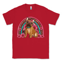 Red french bulldog floral rainbow Classic Tee - Artiststas