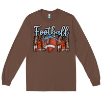 Chestnut Football Mom Long Sleeve Tee - CowhideDigitalArt
