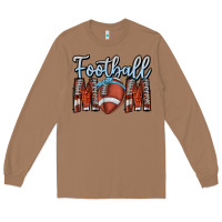 Toasted Coconut Football Mom Long Sleeve Tee - CowhideDigitalArt